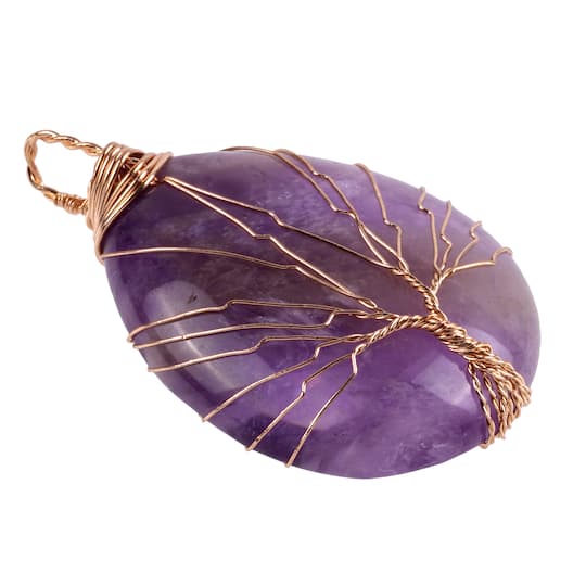 Signature Amethyst Wire Wrapped Pendant by Bead Landing™